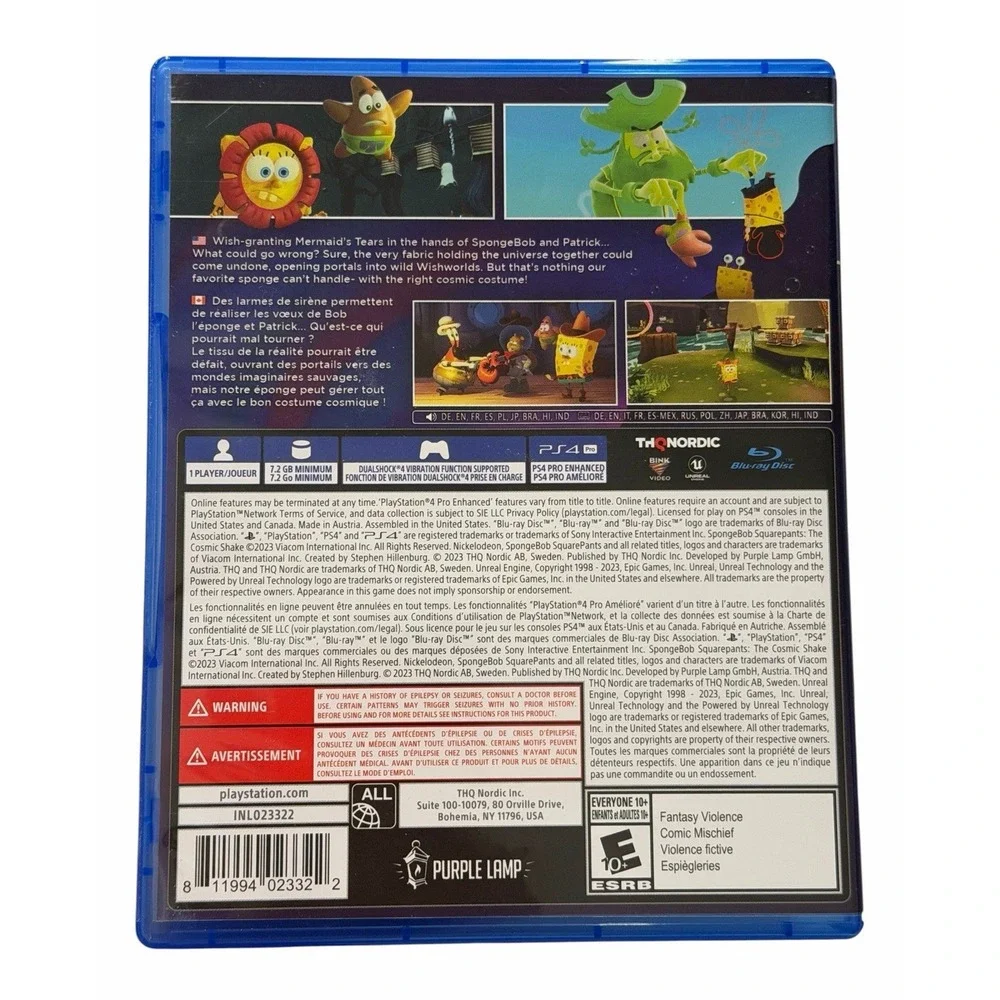 SpongeBob SquarePants Cosmic Shake - Sony PlayStation 4